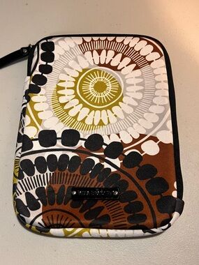 Vera Bradley Tablet Case Cocoa Moss Foam Zip Electronics Sleeve